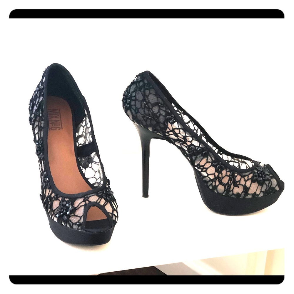 MIX No6 platform lace stiletto